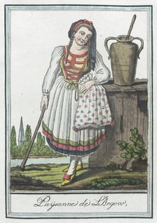Costumes de Différents Pays, 'Paysanne de L'Argow', c1797. Creators: Jacques Grasset de Saint-Sauveur, LF Labrousse.