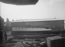 Motor yacht W.G.S.P on slipway at boatyard, 1913. Creator: Kirk & Sons of Cowes.