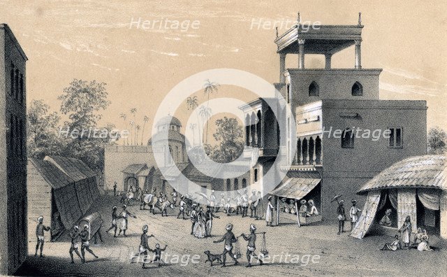 'Chittapore road, Calcutta', 1847. Artist: Unknown