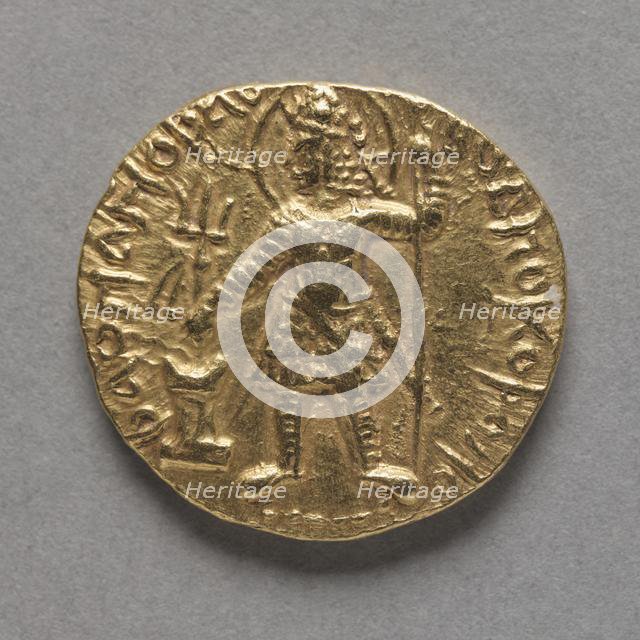 Coin of Kushan King Vasudeva I (obverse), c. AD 142/145-174/177. Creator: Unknown.