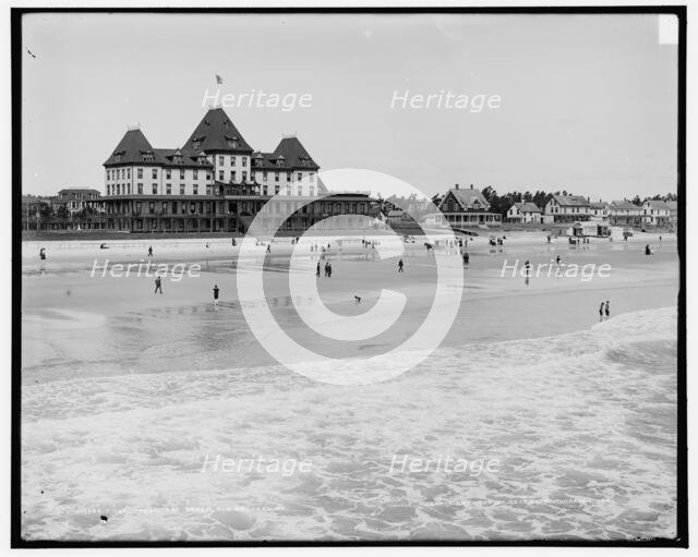 Fiske House and beach, Old Orchard, Me., c1904. Creator: Unknown.