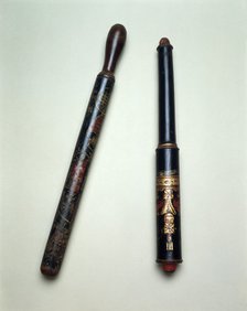 Truncheons carried by parish constables, 18th century. Artist: Unknown