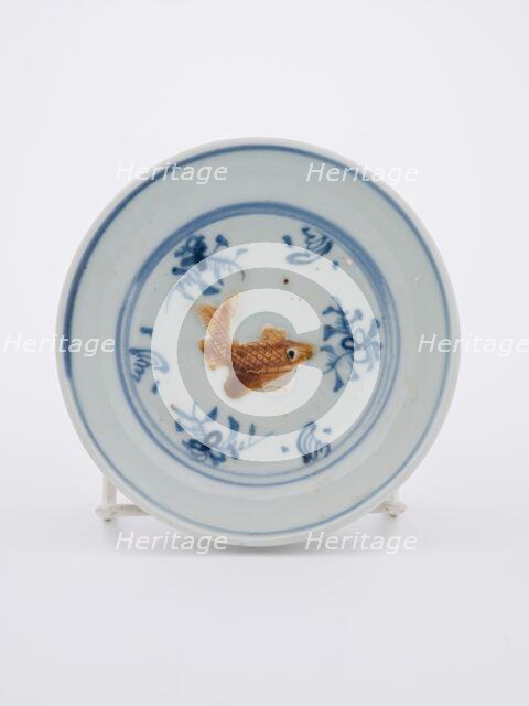 Dish with biscuit fish design, 1475-1525. Creator: Unknown.