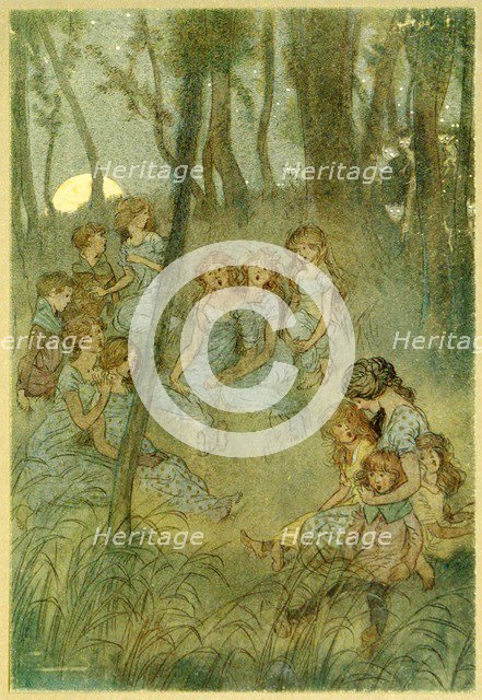 And nightly meadow fairies, look you sing, from The Merry Wives of Windsor, 1910. Creator: Hugh Thomson (1860 - 1920).
