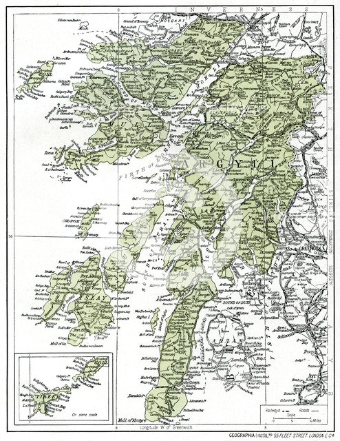 Map of Argyllshire, 1924-1926. Artist: Unknown