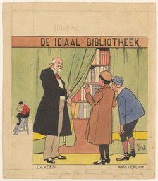 Book cover design for the series: "The Ideal Library" of publishing company..., 1914 or earlier.. Creator: Johan Coenraad Braakensiek.