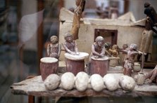 Funerary tomb model of a bakery, Ancient Egyptian. Artist: Unknown