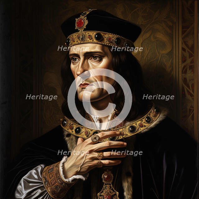 AI IMAGE - Portrait of King Richard III, late 15th century, (2023).  Creator: Heritage Images.