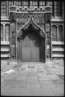 Door in an unidentified church, possibly in or near Long Melford, Suffolk, c1955-c1980. Creator: Ursula Clark.