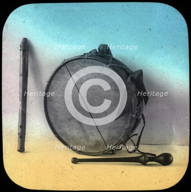 A tabor and pipe taken from the 'Merrie England' series, Oxfordshire. Creator: Henry Taunt.