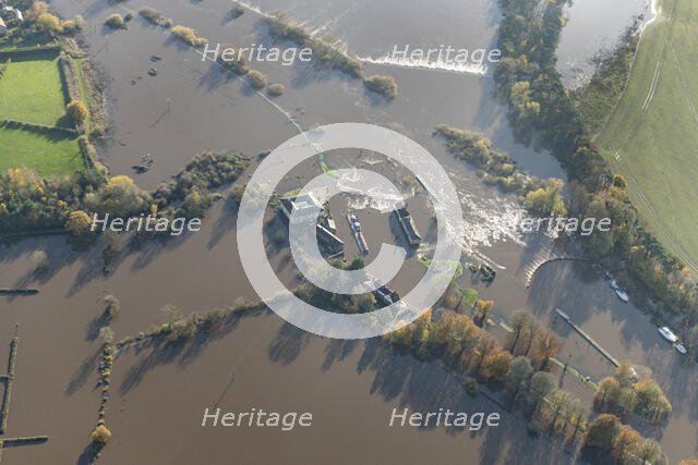 Flooding on the River Ouse at Naburn Lock, York, 2023. Creator: Robyn Andrews.