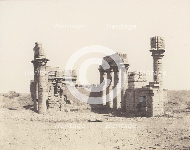 Erment (Hermonthis), Vue Générale des Ruines -Temple et Mammisi, 1851-52, printed 1853-54. Creator: Félix Teynard.