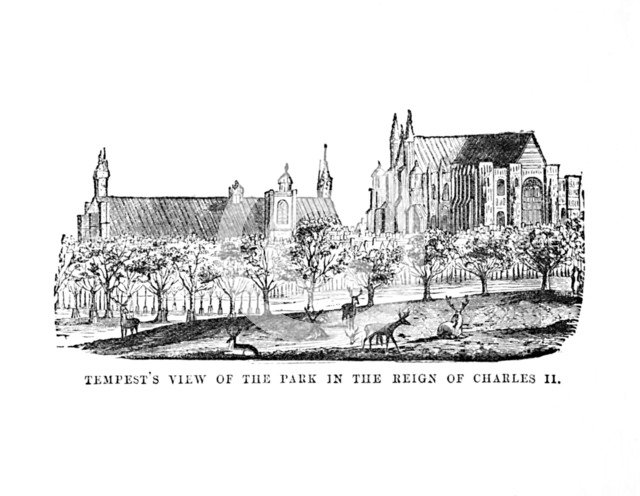 'Tempest's View of the Park in the Reign of Charles II', c1870. Artist: Unknown.