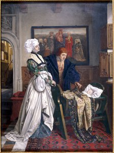 'Charles V and Jeanne Vandergeynst at the Cradle of their Daughter Marguerite', 1870.   Artist: Willem Geets