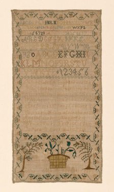 Sampler, United States, 19th century. Creator: Ann Morris.