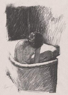 Le Bain (The bath).  From: 'Les Peintres Lithographes de Manet à Matisse: Album d..., c.1925. Creator: Pierre Bonnard.