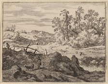 Shepherd with Lamb, probably c. 1645/1656. Creator: Allart van Everdingen.