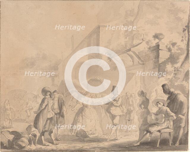 Dance in a Village Square, c. 1770/1775. Creator: Luis Paret y Alcazar.