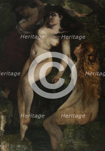 Trois baigneuses, between 1865 and 1869. Creator: Gustave Courbet.