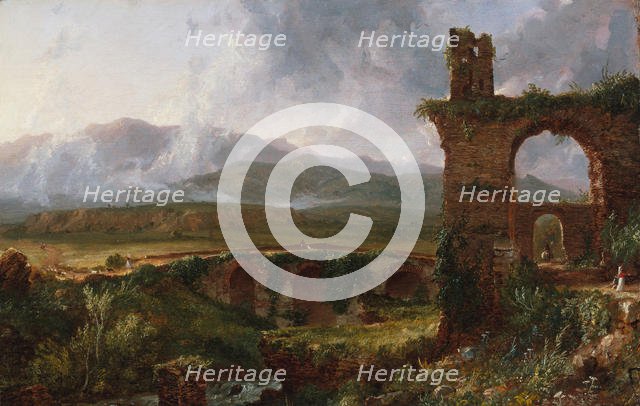 A View near Tivoli (Morning), 1832. Creator: Thomas Cole.