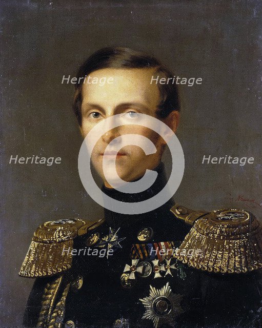 'Portrait of Grand Duke Konstantin Nikolayevich of Russia', (1827-1892), c1850.  Creator: Franz Kruger.