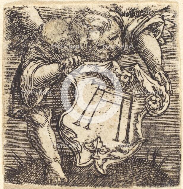 Genii with Altdorfer's Schram, c. 1520. Creator: Albrecht Altdorfer.