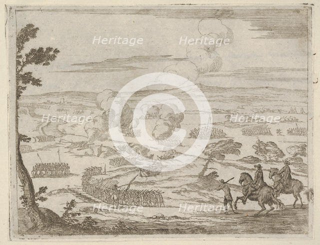 After a Long March, Francesco I d'Este Passes with the River of Cassano with his Army, thu..., 1659. Creator: Bartolomeo Fenice.