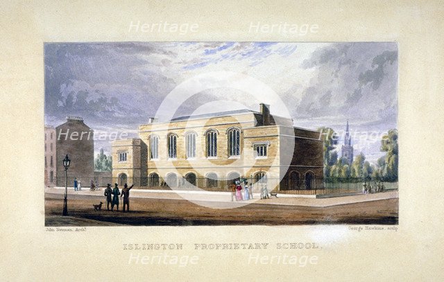 View of Islington Proprietary School, London, c1850.             Artist: Anon