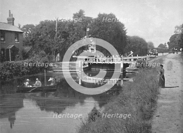 'Sonning Lock: On the Thames', c1896. Artist: GW Wilson and Company.