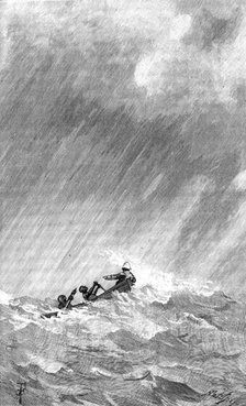 Sketches in Formosa: crossing the lagoon in a gale, 1890. Creator: Unknown.