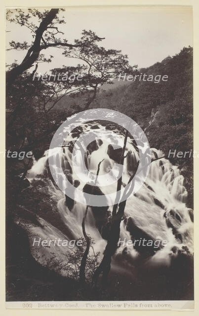 Bettws-y Coed, The Swallow Falls from Above, 1860/94. Creator: Francis Bedford.