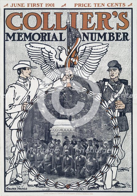 Collier's, Memorial Number , June First 1901, Price Ten Cents, c1890 - 1907. Creator: Edward Penfield.