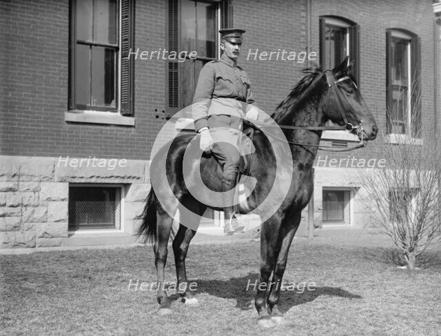 Fort Myer - Capt. Julian R. Lindsay , U.S.A., 1910. Creator: Harris & Ewing.