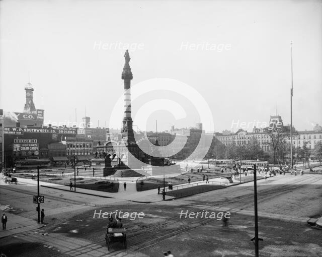 Soldiers' and Sailors' Monument, Cleveland, Ohio, ca 1900. Creator: Unknown.