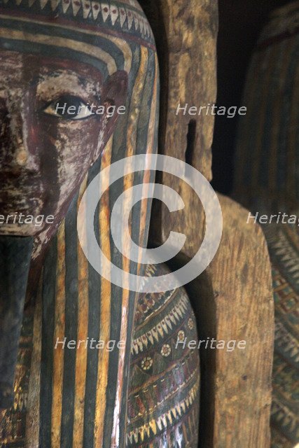 Wooden sarcophagus of Pa-Kush, priest of Amun? Artist: Unknown