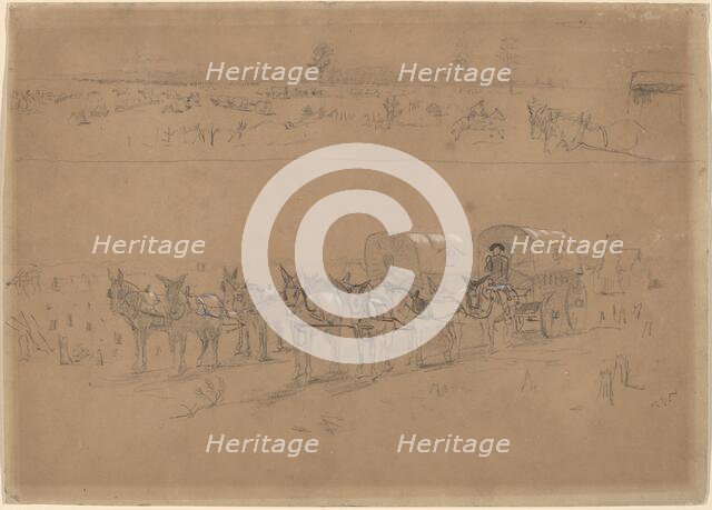 Supply Train, 1864. Creator: Winslow Homer.