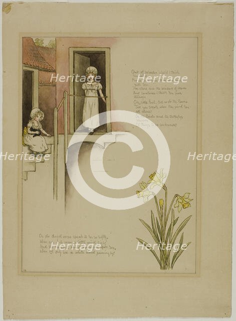 Study for From Wonder World, from Marigold Garden, 1885. Creator: Catherine Greenaway.