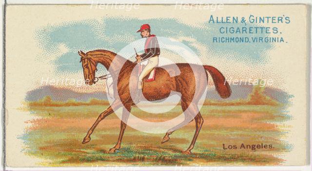Los Angeles, from The World's Racers series (N32) for Allen & Ginter Cigarettes, 1888. Creator: Allen & Ginter.