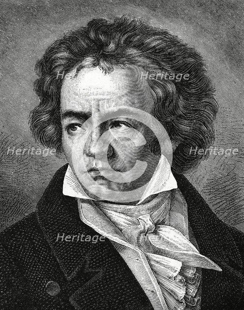 Ludwig van Beethoven (1770-1827), German composer. Artist: Unknown