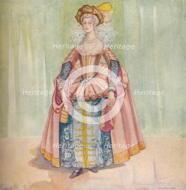 'A Woman of the Time of James I', 1907. Artist: Dion Clayton Calthrop.