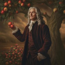 AI IMAGE - Portrait of Sir Isaac Newton, 1680s, (2023). Creator: Heritage Images.