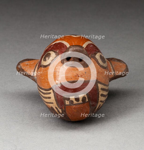 Miniature Vessel in the Form of a Feline Head, 180 B.C./A.D. 500. Creator: Unknown.