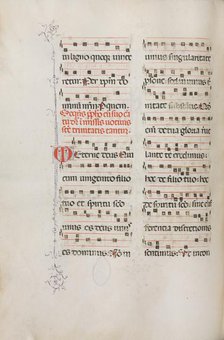 Missale: Fol. 182v: Music for various ordinary prayers, 1469. Creator: Bartolommeo Caporali (Italian, c. 1420-1503).