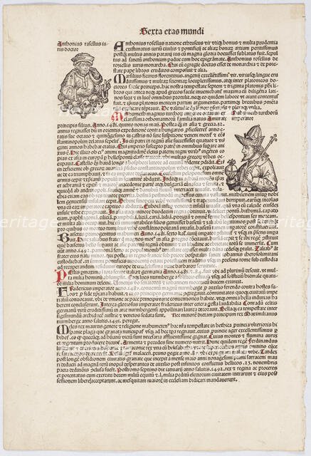 Sexta etas mundi. Page from Liber Chronicarum [The Nuremberg Chronicle] fol. CCLVI. Creator: Unknown.