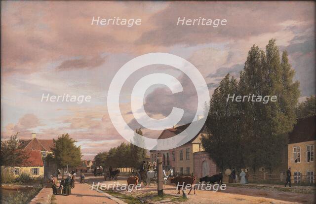 View of a Street in osterbro outside Copenhagen - Morning Light, 1836. Creator: Christen Købke.