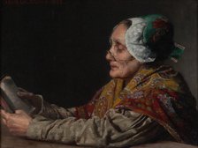 Old Woman Reading, 1883. Creator: Arvid Liljelund.