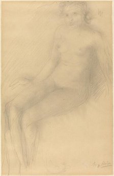 Seated Female Nude. Creator: Auguste Rodin.