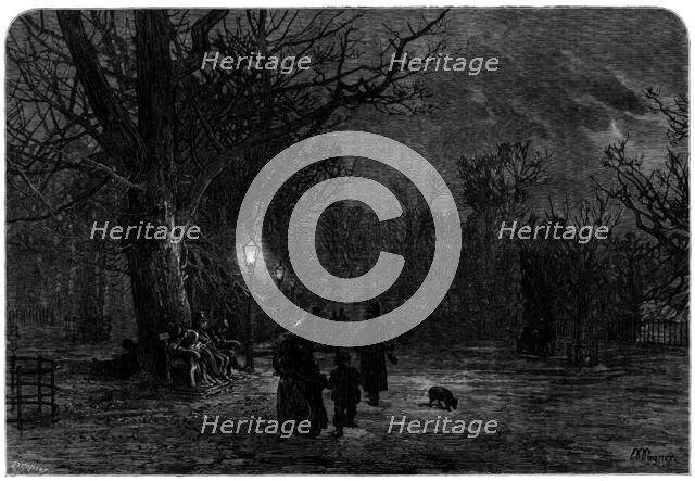 "Moving On": a sketch in St. James's Park by L. Wagner, 1873. Creator: D. Copsey.