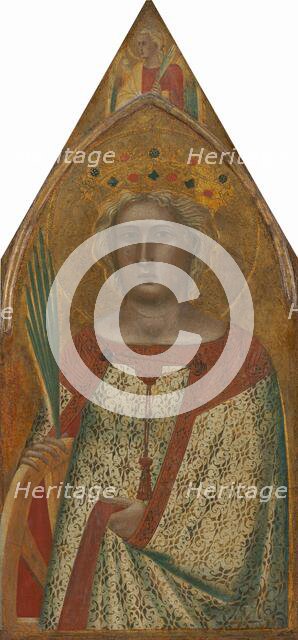 Saint Catherine of Alexandria, with an Angel [right panel], probably 1340. Creator: Pietro Lorenzetti.