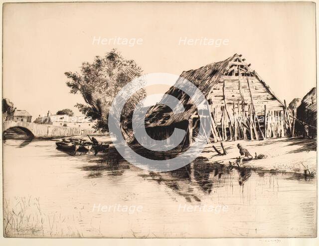 A Berkshire Stream, 1920. Creator: Martin Hardie.